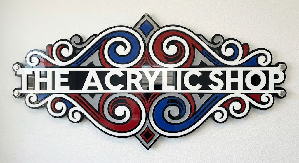 Layered acrylic decorative sign fabricated at American Laser Cutter